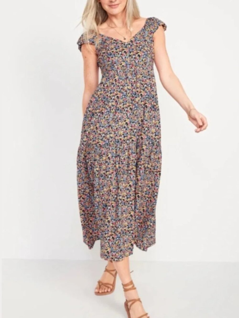 Old Navy Tiered All-Day Fit & Flare Maxi Dress